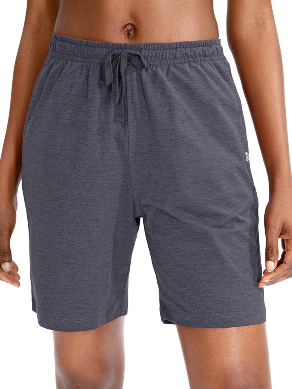 Women's Drawstring Shorts Bermudas - Charcoal